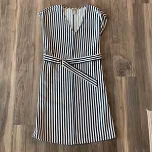 Navy/White Striped Dress